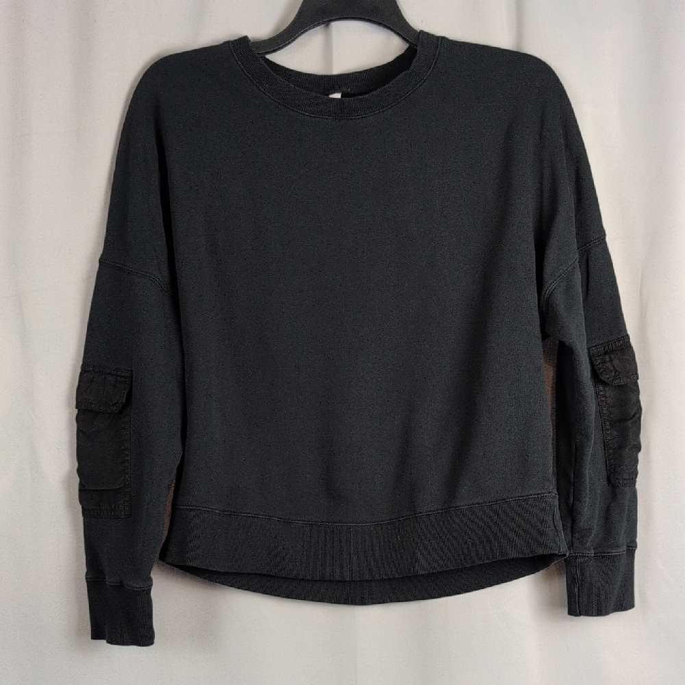 Fabletics Black Crew Neck Sweater Large